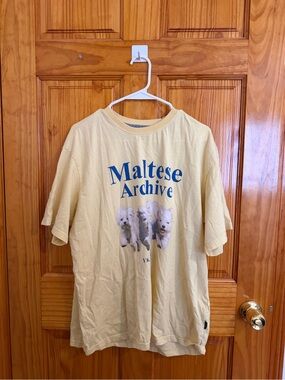 Maltese Archive Graphic Tee - Yellow